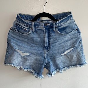 AbercrombieFitch High Rise Jean Shorts Curve Love 27/4